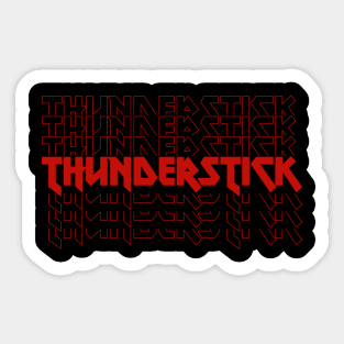 IRON TEXT || THUNDERSTICK Sticker